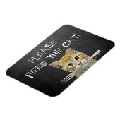 Voer de kat grappige kat magneet (Linkerzijde)