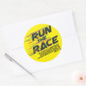 Voer de Race Christelijk Sticker uit (Envelop)