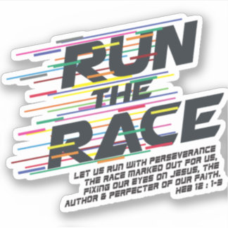 Voer de Race-Sticker uit Sticker