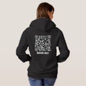 Voer de URL voor deze QR-code in Hoodie (Achterkant volledig)