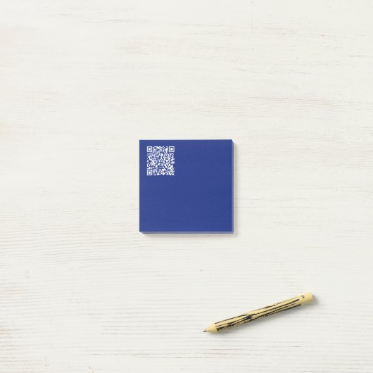 Voer direct gegenereerde URL-code in | marineblauw Post-it® Notes (Op bureau)