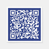 Voer direct gegenereerde URL-code in | marineblauw Servet (Voorkant)