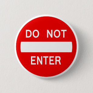 Voer geen teken in (Button) Ronde Button 5,7 Cm