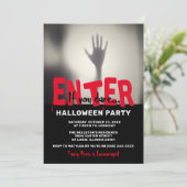 Voer in als je een halloween party hebt kaart (Staand voorkant)
