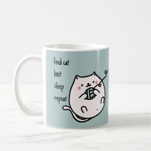 Voer Kat Brei Slaap Breister Koffiemok