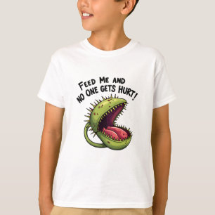 Voer me en niemand wordt gekwetst Venus vliegenval T-shirt