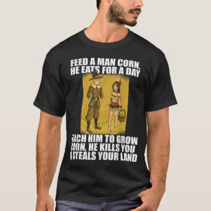 VOER PELGRIMS MAÏS Thanksgiving Native American Me T-shirt