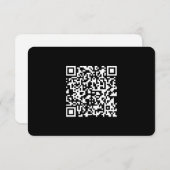 Voer URL & Creëer Scannable QR Code in | Zwart Wit Bedankkaart (Voorkant / Achterkant)