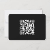 Voer URL & Creëer Scannable QR Code in | Zwart Wit Bedankkaart (Voorkant)
