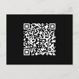 Voer URL & Creëer Scannable QR Code in Zwart Wit Briefkaart