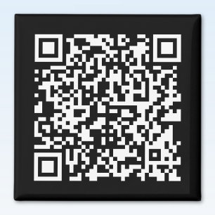 Voer URL & Creëer Scannable QR Code in Zwart Wit Magneet