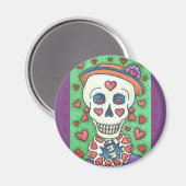 VOER UW LADY SKELETON MAGNET MAGNEET (Voorkant / Achterkant)