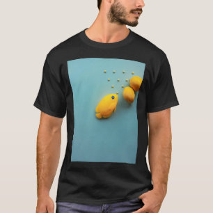 Voeren van drie gele engelenvissen t-shirt