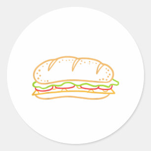 Voering voor sandwich ronde sticker