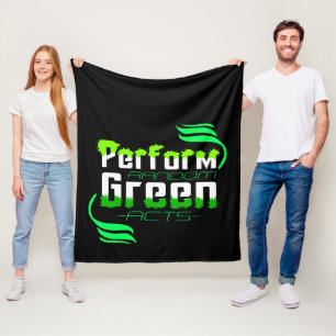 Voert Random Green Acts Climate Action uit Fleece Deken