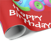 Voertuig Verjaardag Wrapping Papier (Rol Hoek)