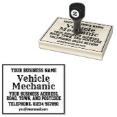 Voertuigmonteur met naam, adres, enz. rubberstempel (Gestempeld)