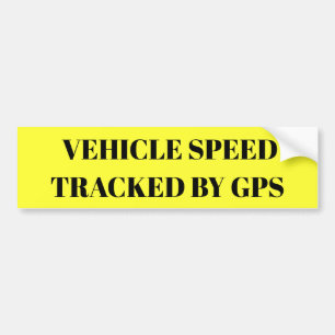 Voertuigsnelheid gevolgd door GPS Gele sticker