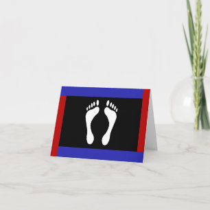 Voet Pride Vlag (Voetafdruk) Bedankkaart
