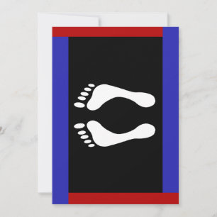Voet Pride Vlag (Voetafdruk) Feestdagenkaart