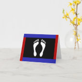 Voet trots vlag (voetafdruk) kaart (Gele Bloem)