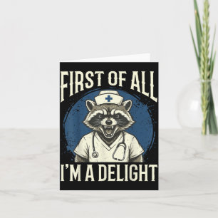 Voet van alles ben ik een delight wasbeer verpleeg kaart