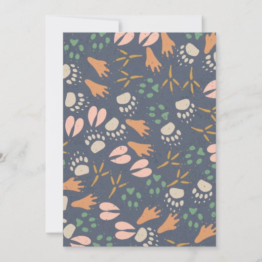Voetafdruk Dierenvriend Natural Spring Vibes Kaart (Voorkant)