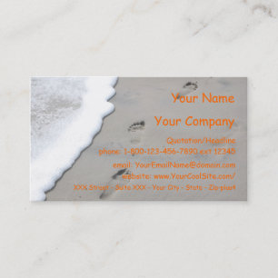 Voetafdruk in het Sand - business card - sjabloon Visitekaartje