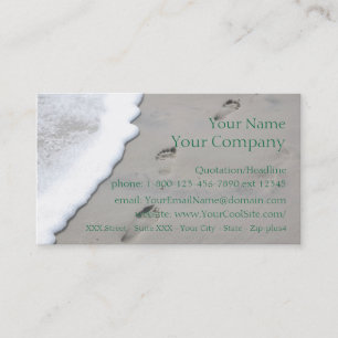 Voetafdruk in het Sand - business card - sjabloon Visitekaartje