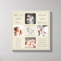 Voetafdruk Meerdere foto's Greige Birth Keepomwill