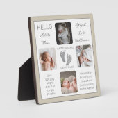 Voetafdruk Meerdere foto's Greige Birth Keepomwill Fotoplaat (Voorkant)