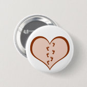 Voetafdruk op uw hart Button (Voorkant /achterkant)