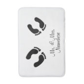 Voetafdruk van bride en Groom Badmat (Voorkant Verticaal)