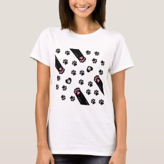 Voetafdruk van kat t-shirt
