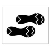 Voetafdruk van loopschoenen rubberstempel (Afrduk)