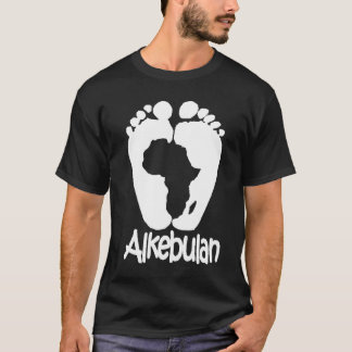 Voetafdruk wit t-shirt