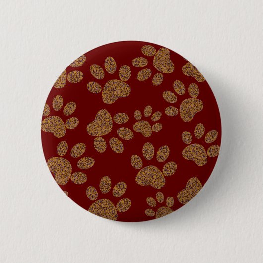 voetafdrukhond ronde button 5,7 cm (Voorkant)