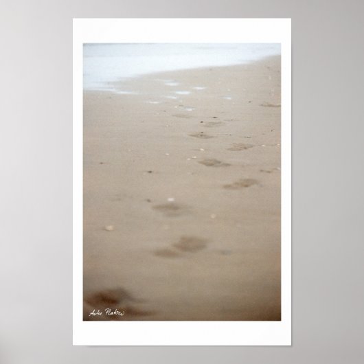 voetafdrukken - Fußspuren Poster (Voorkant)