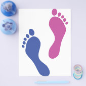 voetafdrukken gekleurd flyer (Enkel)