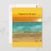 Voetafdrukken in de zand briefkaart (Voorkant / Achterkant)