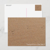 Voetafdrukken in de zand briefkaart (Voorkant / Achterkant)