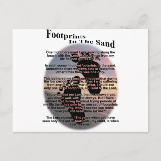 Voetafdrukken in de zand... briefkaart
