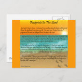 Voetafdrukken in de zand briefkaart (Voorkant / Achterkant)