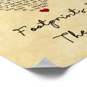 voetafdrukken in de zand hartzong lyric poster (Hoek)