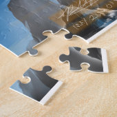 Voetafdrukken in de zandpuzzel legpuzzel (Zijkant)