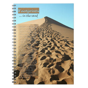 Voetafdrukken in het Sand Journal Notitieboek