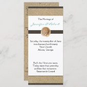 Voetafdrukken in het Sand Wedding Program Programma (Voorkant / Achterkant)