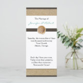 Voetafdrukken in het Sand Wedding Program Programma (Staand voorkant)