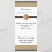 Voetafdrukken in het Sand Wedding Program Programma (Voorkant)