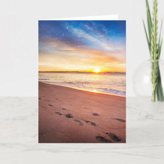 Voetafdrukken in het zand gedicht bedankkaart